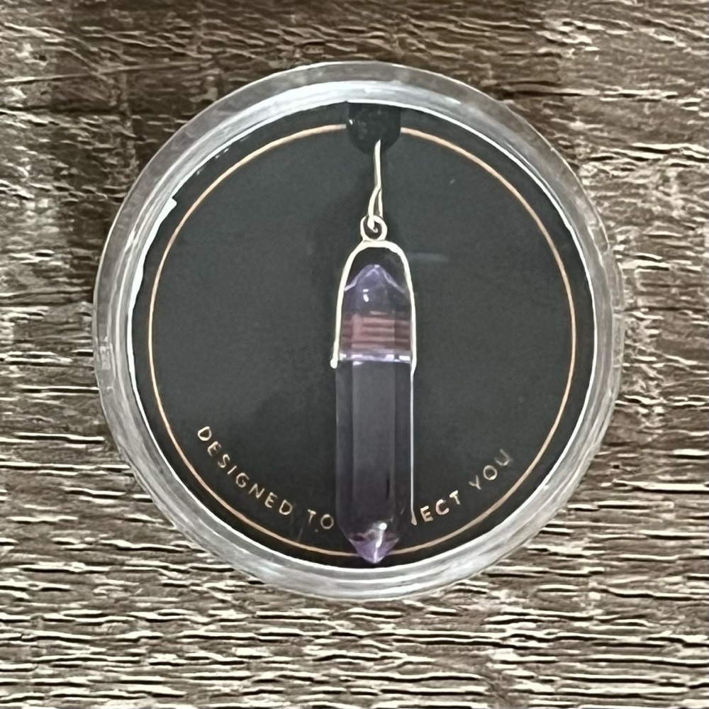 Alex And Ani June Light Amethyst Glass Spike Necklace Pendant - Picture 1 of 6